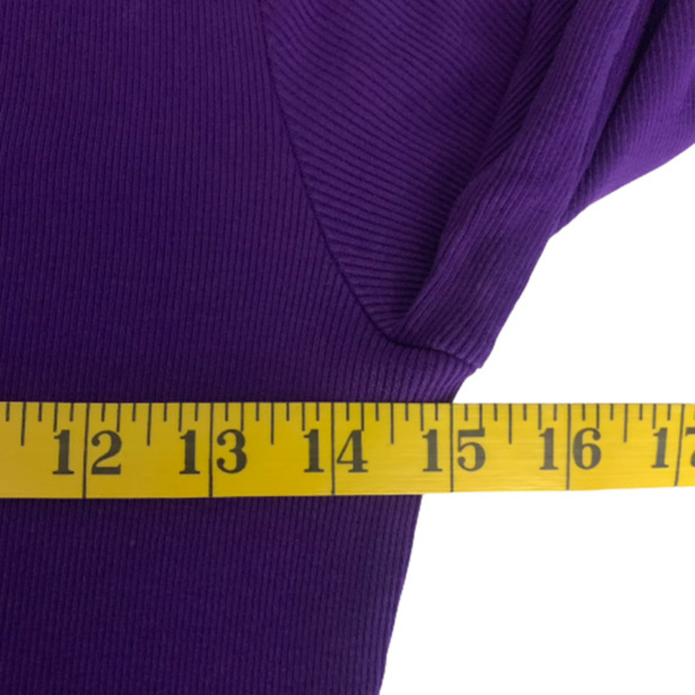 LAUREN RALPH LAUREN‎ Purple Ribbed Cotton Sheath Dress - Picture 13 of 14